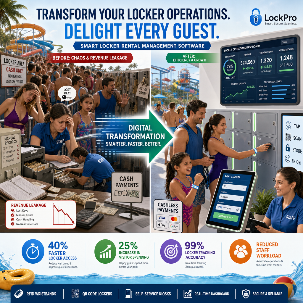 amusement park locker software